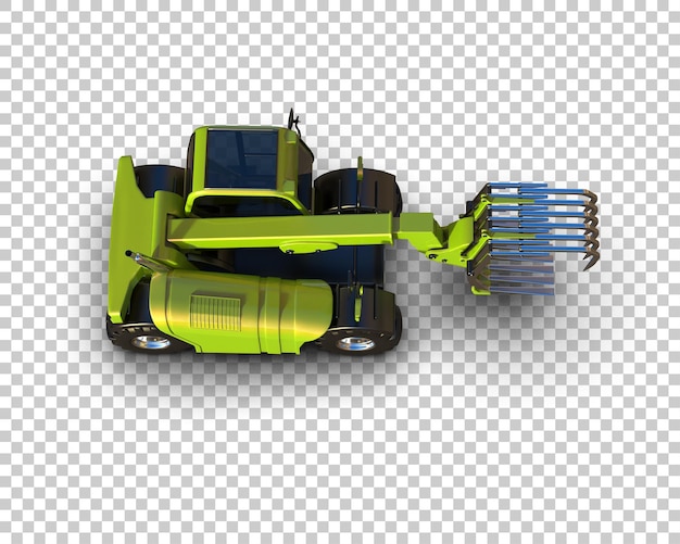 PSD tree cutting machine isolated on background 3d rendering illustration