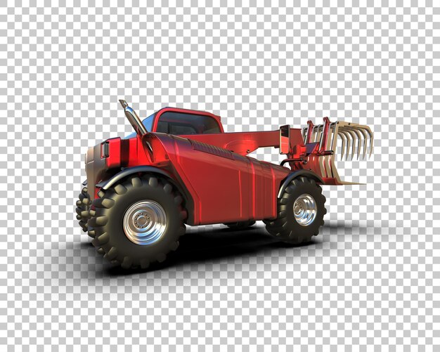 PSD tree cutting machine isolated on background 3d rendering illustration