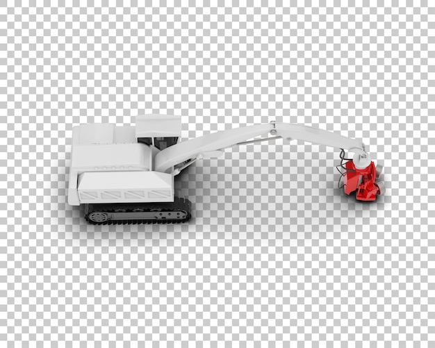 tree cutting machine isolated on background 3d rendering illustration