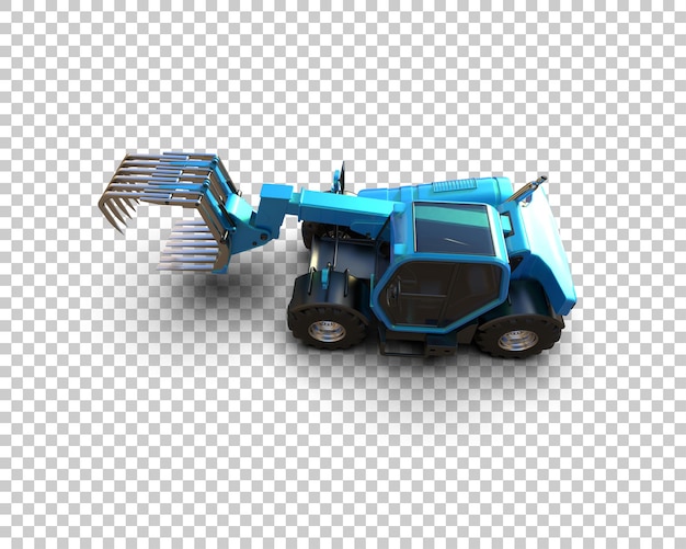 tree cutting machine isolated on background 3d rendering illustration