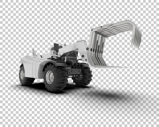 tree cutting machine isolated on background 3d rendering illustration
