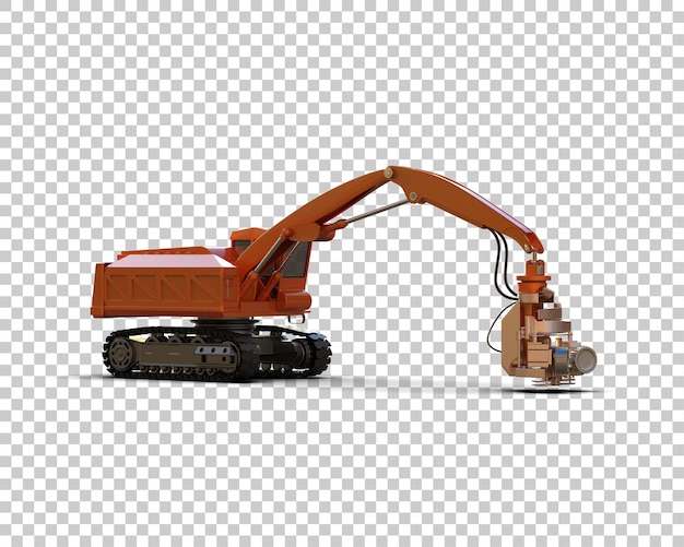 tree cutting machine isolated on background 3d rendering illustration