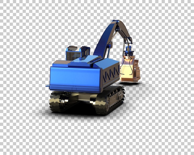 tree cutting machine isolated on background 3d rendering illustration