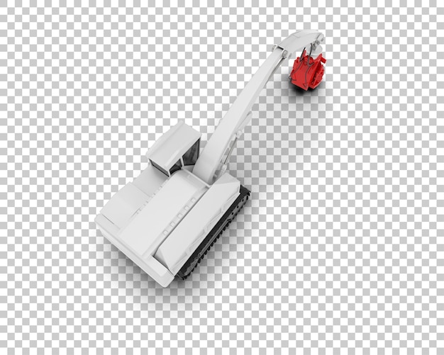 Tree Cutting Machine isolated on background 3d rendering illustration