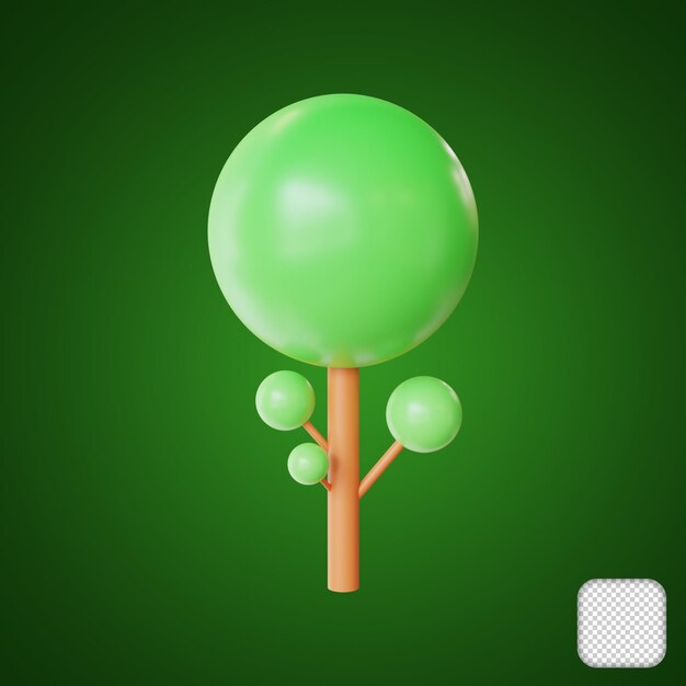 Tree Icon 3d illustration