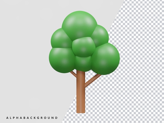 PSD illustrazione dell'icona dell'albero