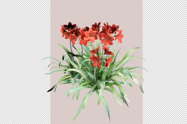 Tree in 3d rendering isolated