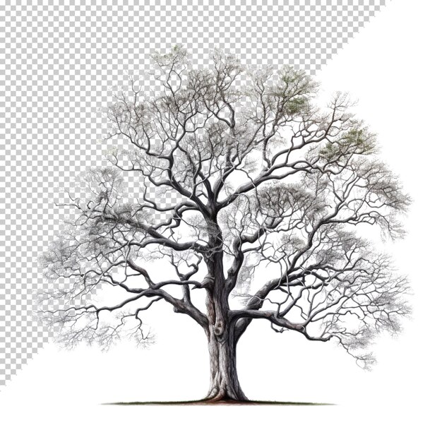 PSD tree isolated on transparent background