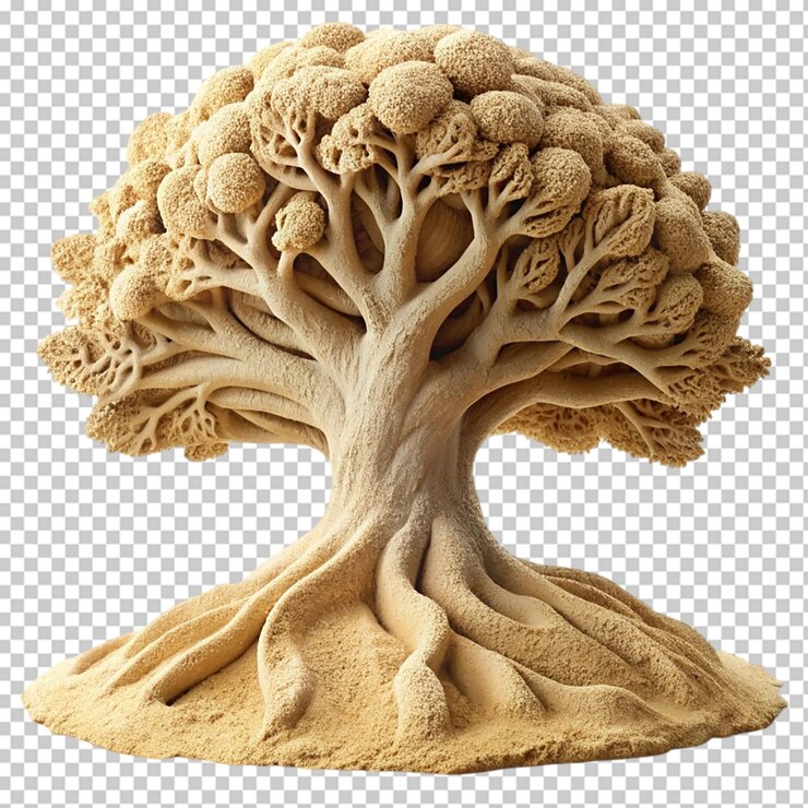 PSD tree made with sand