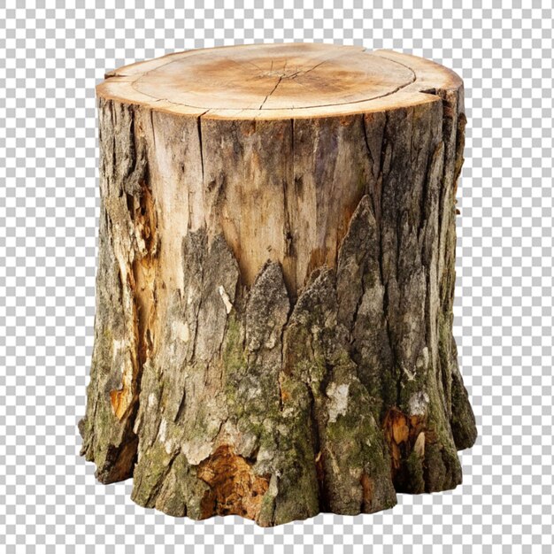 PSD a tree stump isolated transparent background