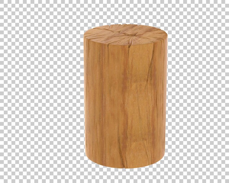 PSD 在背景上隔離的樹幹 3d染插圖