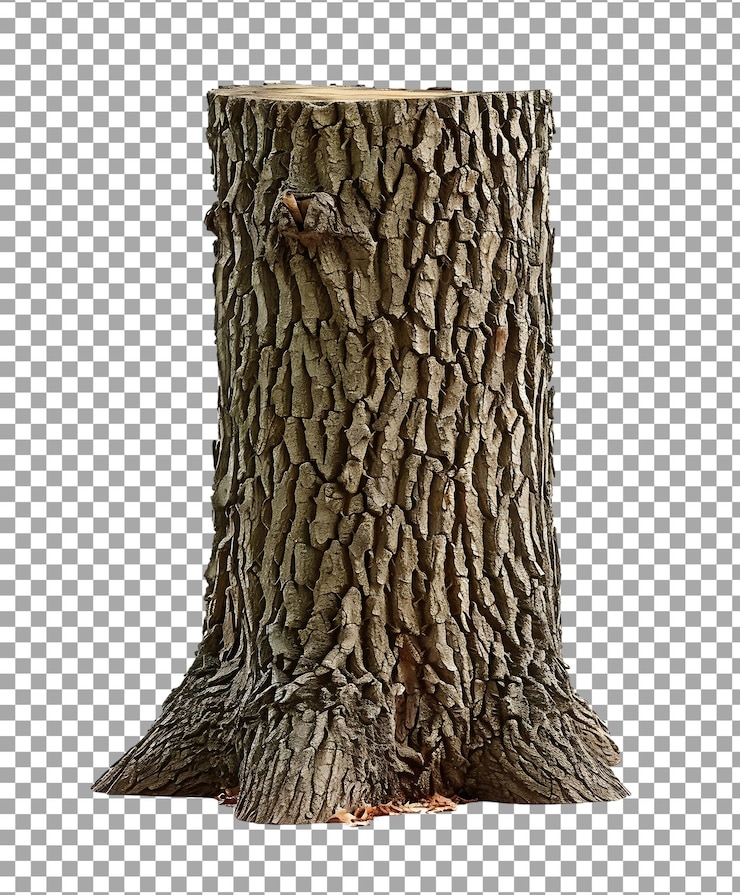 PSD tree trunk isolated on transparent background