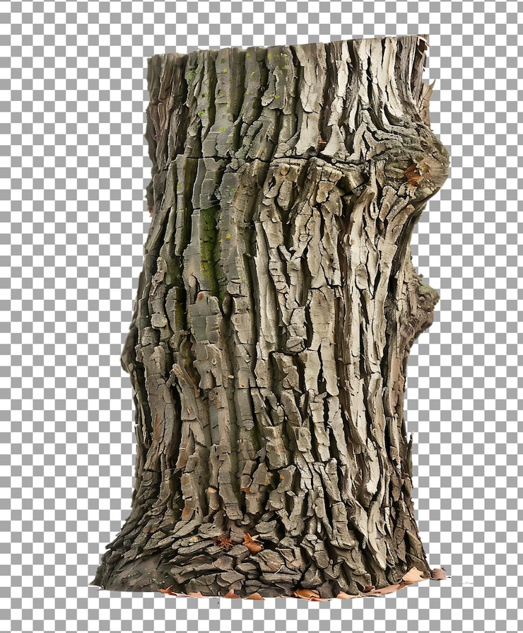 PSD tree trunk isolated on transparent background