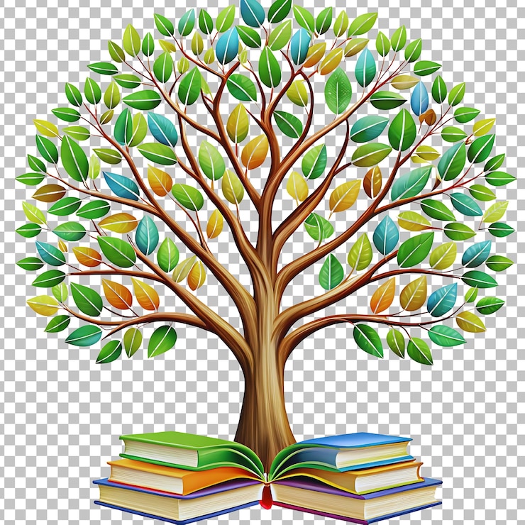 PSD a tree with a book on it