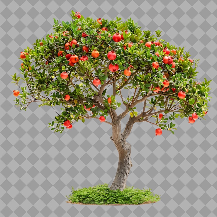 PSD a tree with a bunch of oranges on it