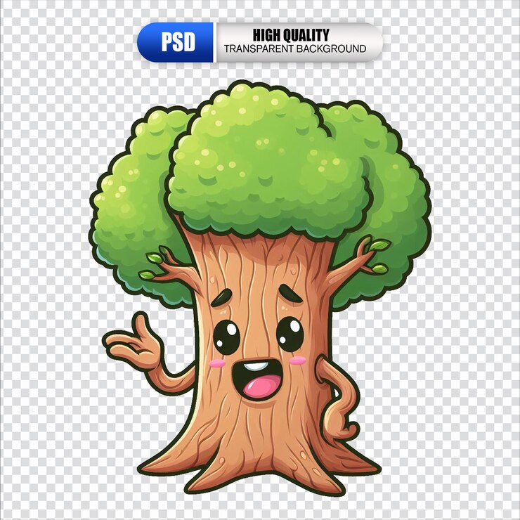 PSD a tree with a face