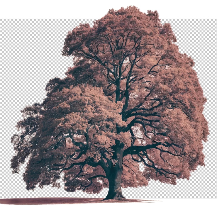 PSD a tree with a leaf on it is shown in a photo