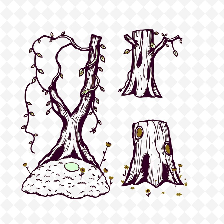 PSD a tree with the letter t on it