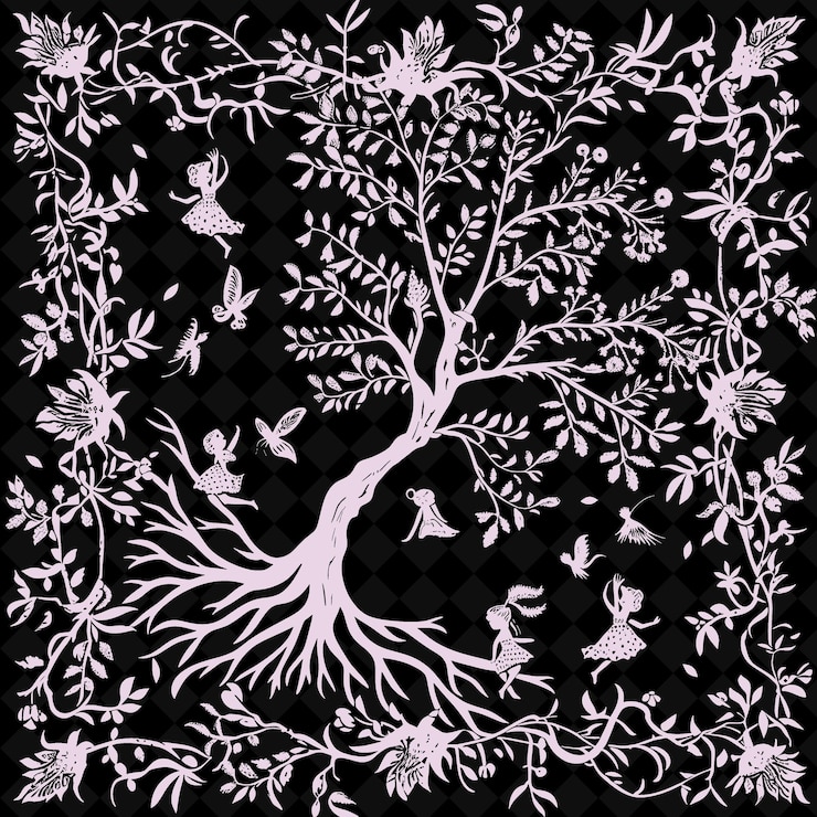 PSD a tree with a white flower on it