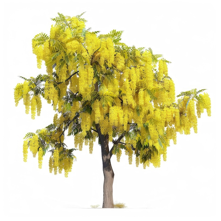 PSD a tree with yellow flowers that says quot dandel quot on it