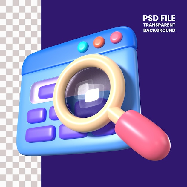 Trefwoord 3D-illustratiepictogram
