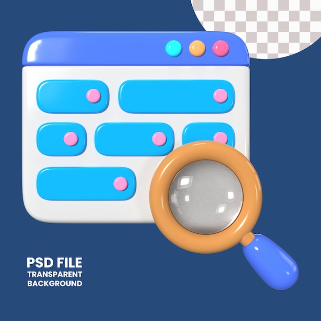 Trefwoord 3D-illustratiepictogram
