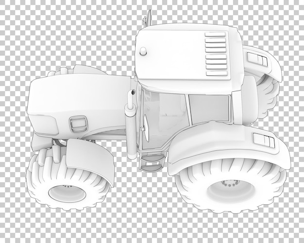 Trekker op transparante achtergrond 3d-rendering illustratie