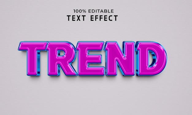 Trend 3d bewerkbare teksteffect met achtergrond premium psd