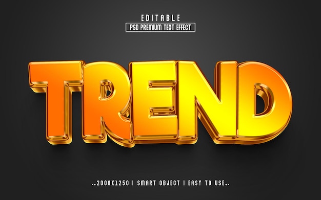 Trend 3D bewerkbare teksteffectstijl