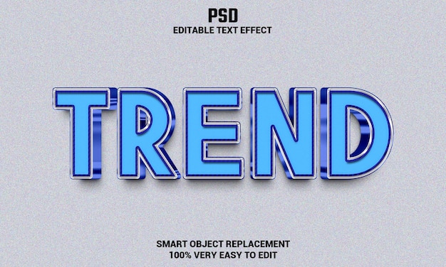 Trend 3d Edytowalny Efekt Tekstowy Z Tłem Premium Psd