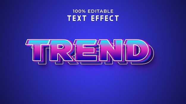 Trend 3d Edytowalny Efekt Tekstowy Z Tłem Premium Psd