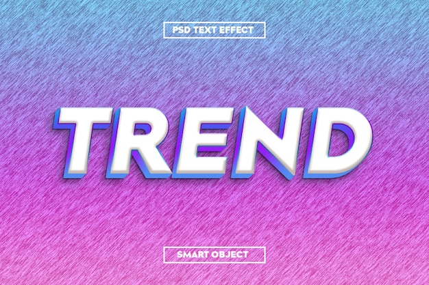 Текстовый эффект trend 3d psd