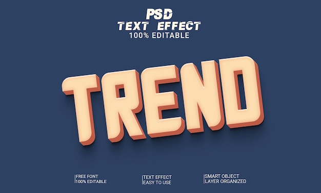 Tendenza effetto testo 3d