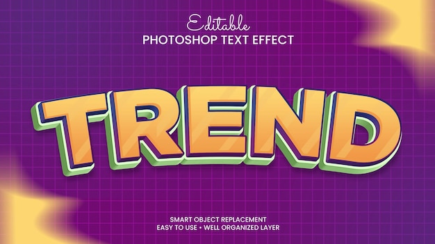 Trend Elegancki Efekt Tekstowy 3d Premium Psd