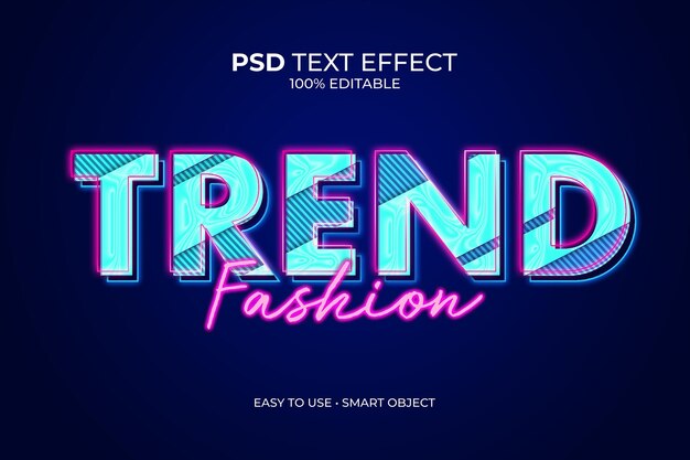 PSD trend fashion text effect