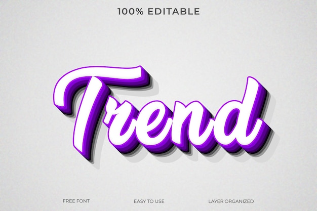 trend psd 3d-teksteffectstijl