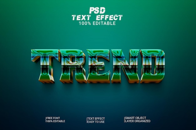 Trend Styl Efektu Tekstowego 3d Psd