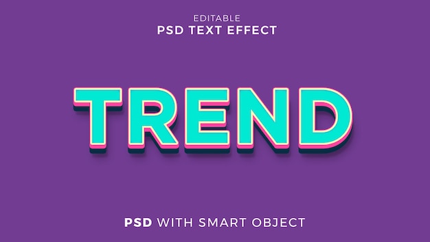 Trend text effect editable template