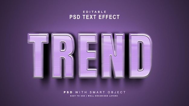 PSD trend text effect. editable text smart object