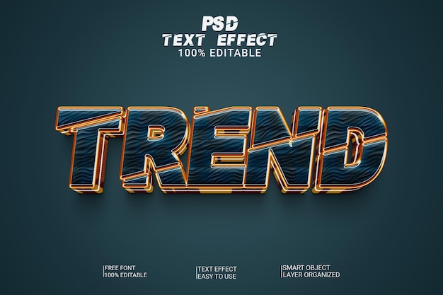 trend text style effect psd file
