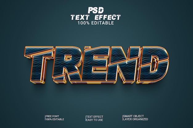 File psd effetto stile testo di tendenza