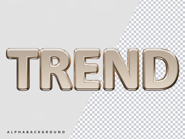 PSD trend vector illustratie teksteffect 3d render