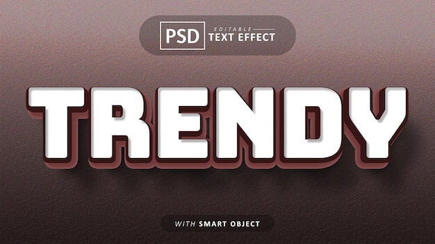 Trendy cartoon text effect editable