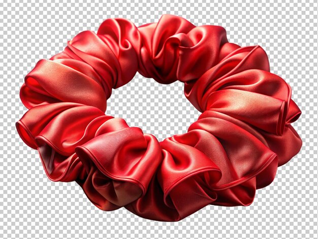 Trendy and chic red scrunchie