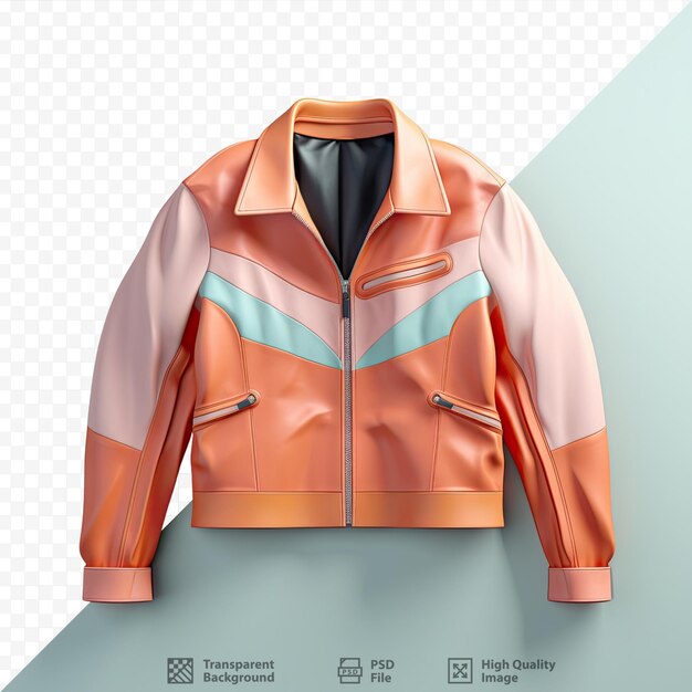 PSD trendy coat alone against a transparent background