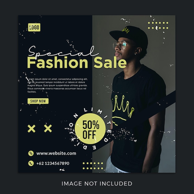 trendy fashion clothing social media post template