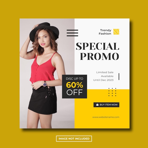 Trendy fashion collection social media instagram post editable template premium psd