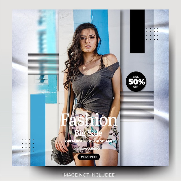 PSD trendy fashion sale instagram post feed