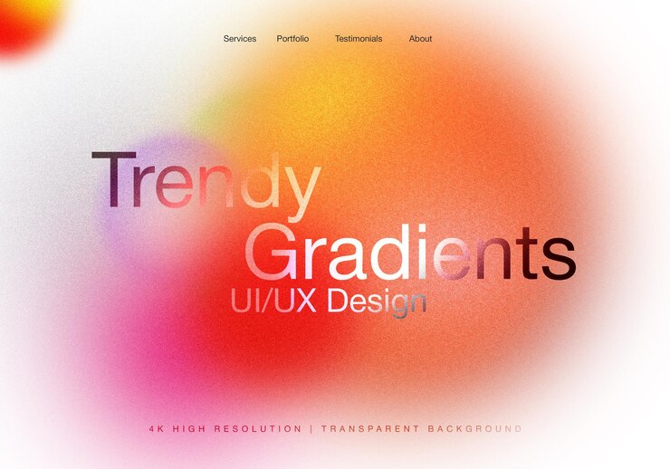 PSD psd ไล่ระดับสีทันสมัย แบบโปร่งใสส าหรับการออกแบบ ui ux