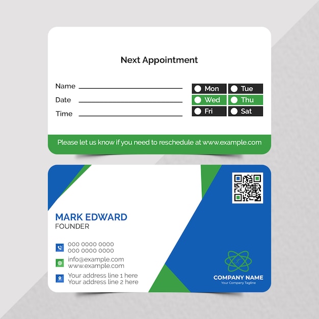 Trendy modern business card design template